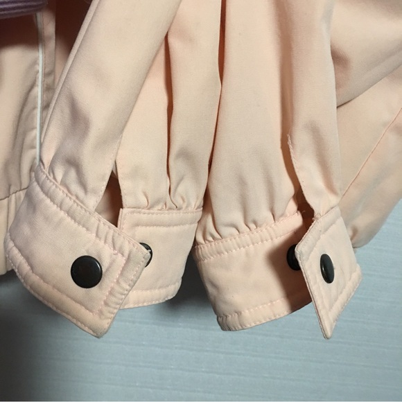 Vtg Rare Extended shoulder space jacket Peach cotton blend zip snap lined jacket - Picture 6 of 14